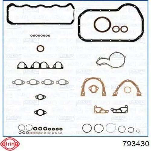 Kit de vedantes de motor completo Opel Zafira C P12