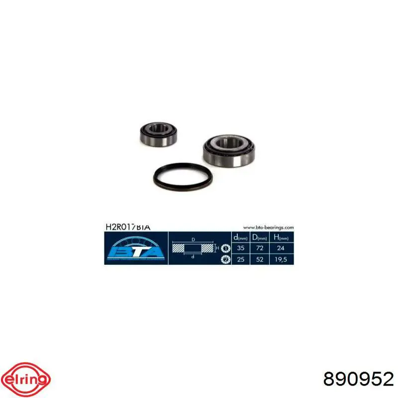 Compre 890952 Elring Vedante de panela de cárter do motor