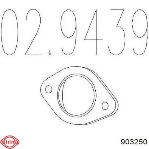 Compre 903250 Elring Vedante de tubo de admissão do silenciador