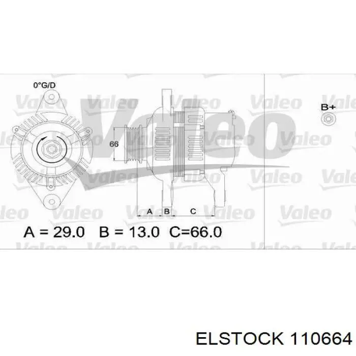 Cremalheira da direção Elstock 110664 preço, a partir de 315,52 USD