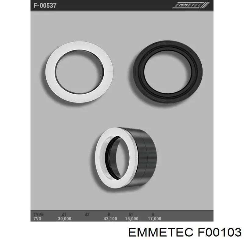Vedação da cremalheira da direção/do mecanismo (ver dimensões padrão) Emmetec F00103 preço, a partir de 5,27 USD