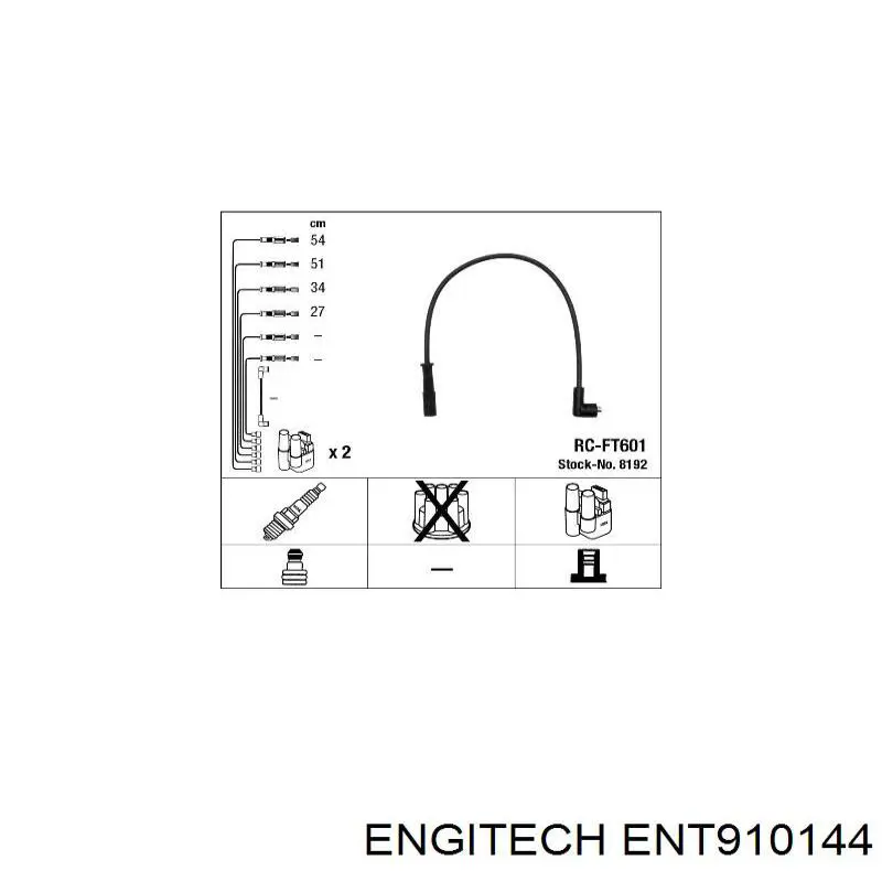 Fios de alta voltagem, kit Engitech ENT910144 preço, a partir de 29,07 USD