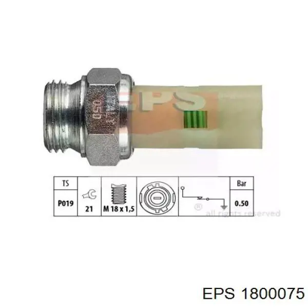Sensor de pressão de óleo EPS 1800075 preço, a partir de 8,54 USD