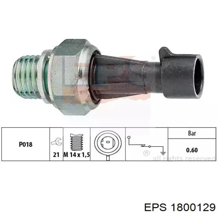 Sensor de pressão de óleo EPS 1800129 preço, a partir de 7,55 USD