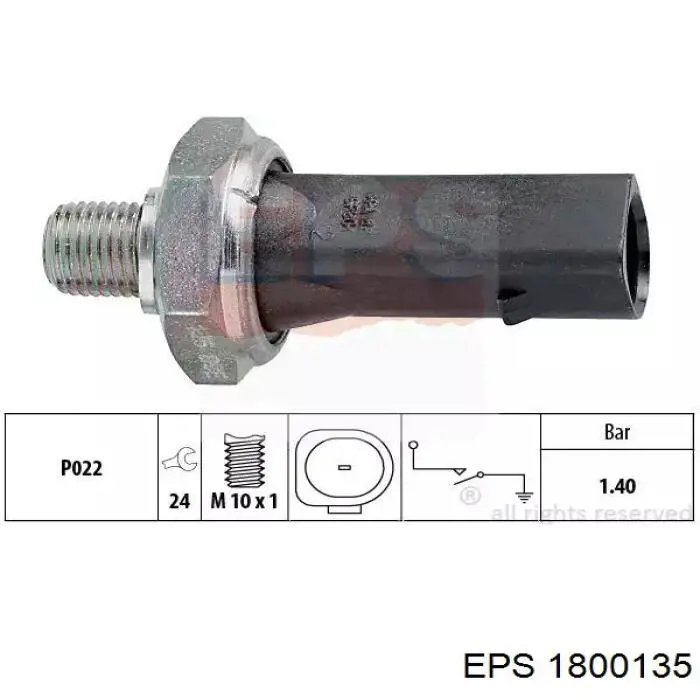 Sensor de pressão de óleo EPS 1800135 preço, a partir de 5,27 USD