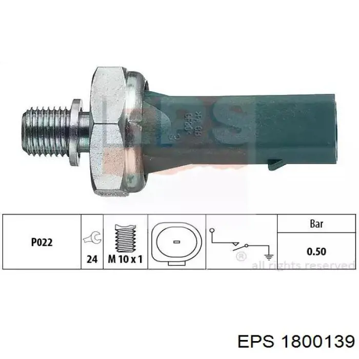 1800139 EPS Sensor de pressão de óleo