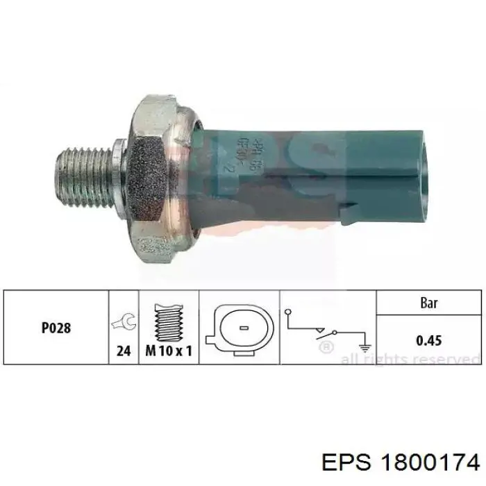 1800174 EPS Sensor de pressão de óleo