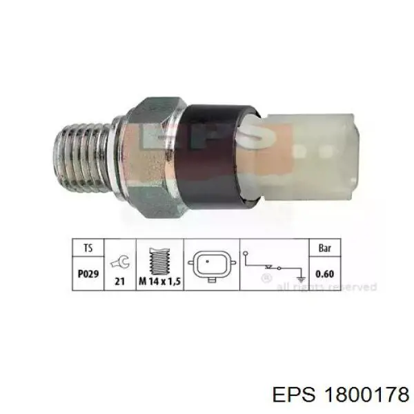 Sensor de pressão de óleo EPS 1800178 preço, a partir de 8,28 USD