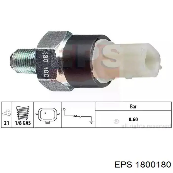1800180 EPS Sensor de pressão de óleo