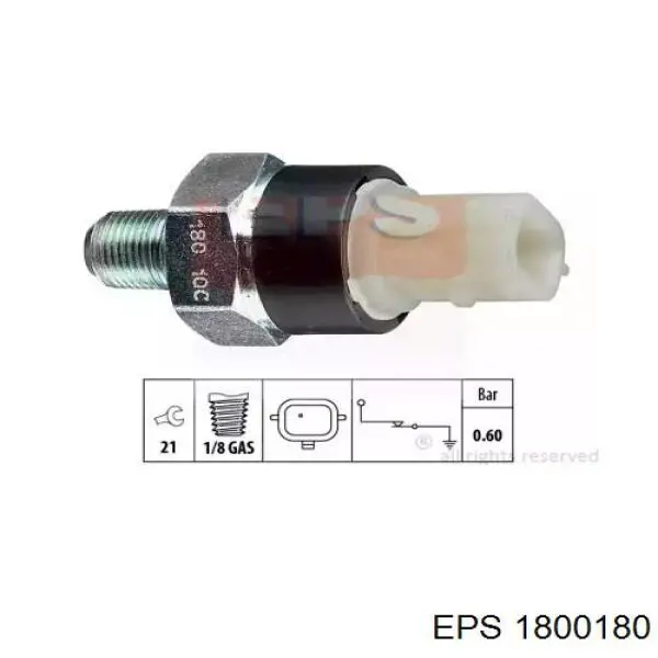 Sensor de pressão de óleo EPS 1800180 preço, a partir de 14,45 USD