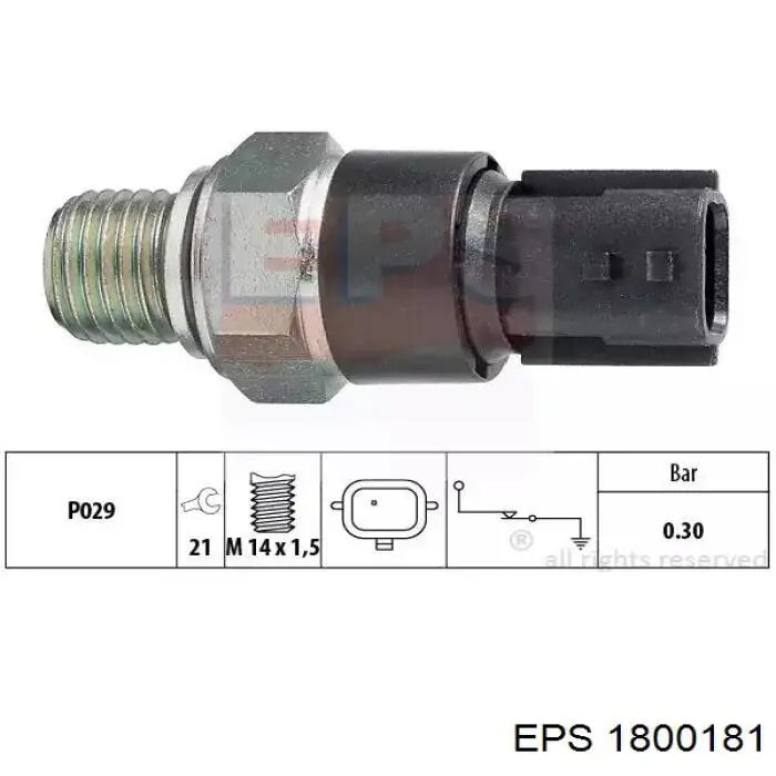 1800181 EPS Sensor de pressão de óleo