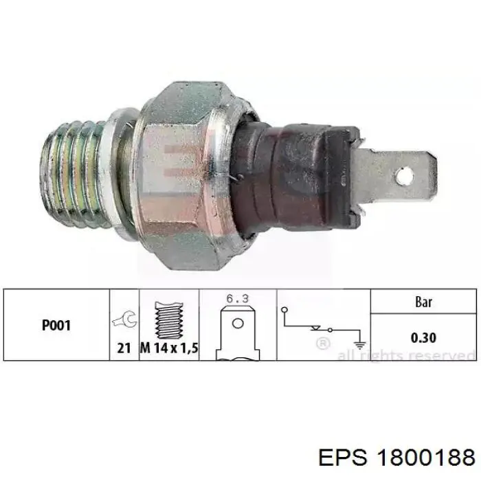 Sensor de pressão de óleo EPS 1800188 preço, a partir de 7,73 USD