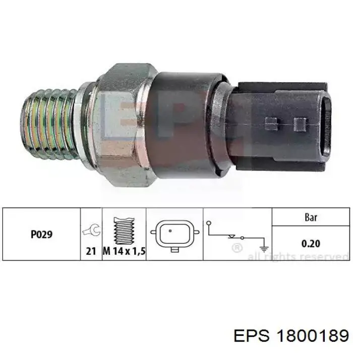 Sensor de pressão de óleo EPS 1800189 preço, a partir de 10,61 USD