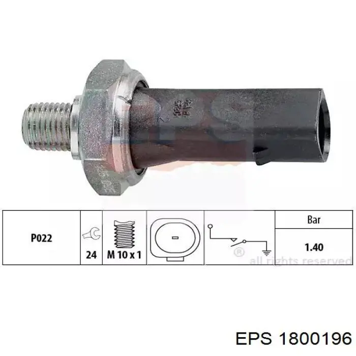 Sensor de pressão de óleo EPS 1800196 preço, a partir de 13,21 USD