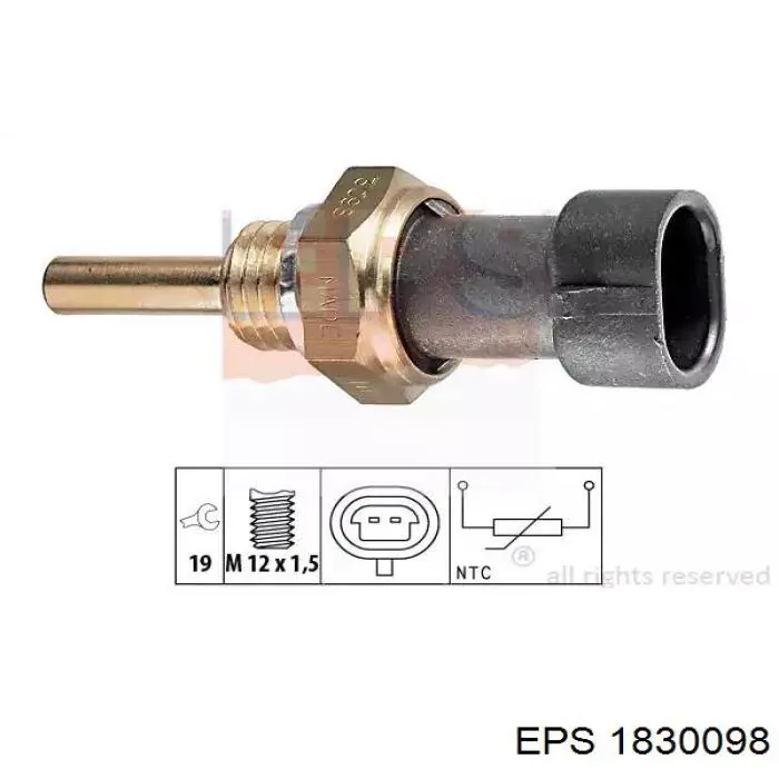 Sensor de temperatura do fluido de esfriamento EPS 1830098 preço, a partir de 11,85 USD