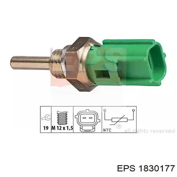 Sensor de temperatura do fluido de esfriamento EPS 1830177 preço, a partir de 7,31 USD