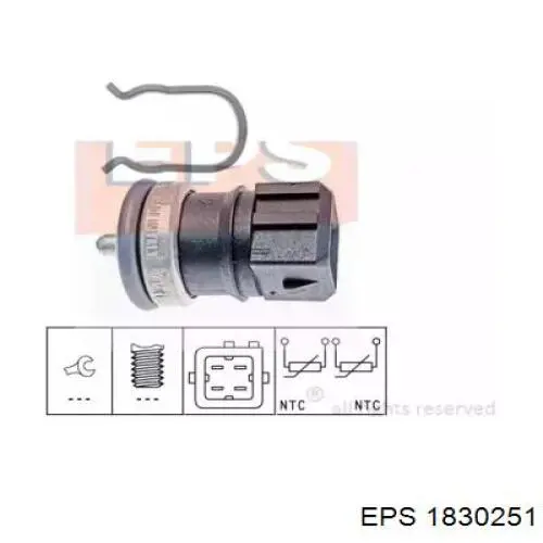 Sensor de temperatura do fluido de esfriamento EPS 1830251 preço, a partir de 15,33 USD