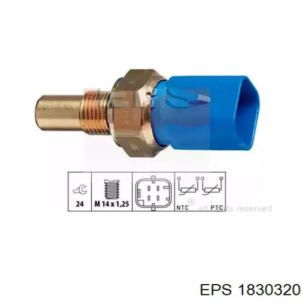 1830320 EPS Sensor de temperatura do fluido de esfriamento
