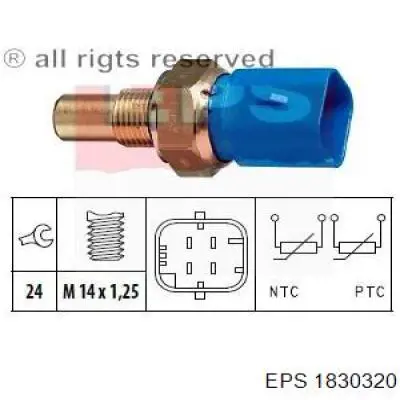 Sensor de temperatura do fluido de esfriamento EPS 1830320 preço, a partir de 26,83 USD