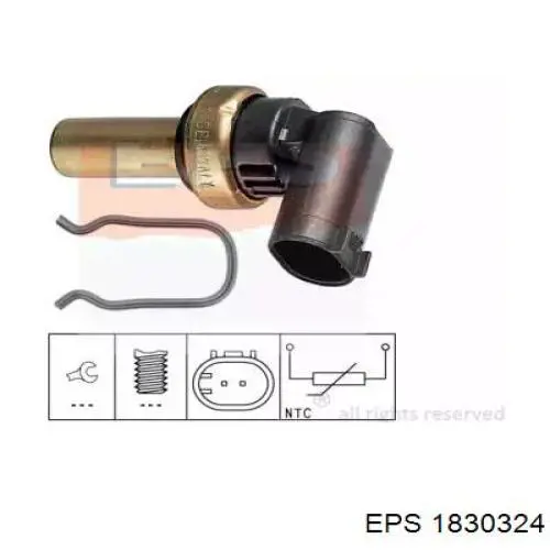 Sensor de temperatura do fluido de esfriamento EPS 1830324 preço, a partir de 7,69 USD