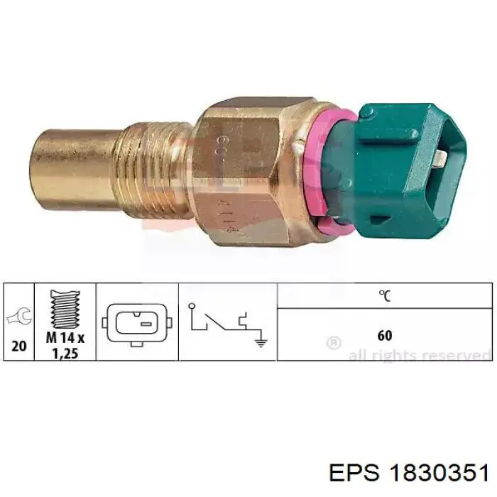 Compre 1830351 EPS Sensor de temperatura do fluido de esfriamento