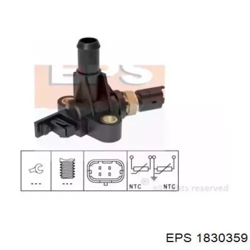 Sensor de temperatura do fluido de esfriamento 71718201 Fiat/Alfa/Lancia