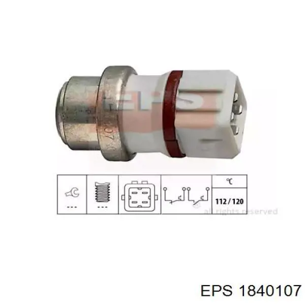 Sensor de temperatura do fluido de esfriamento (de ativação de ventilador do radiador) EPS 1840107 preço, a partir de 13,32 USD