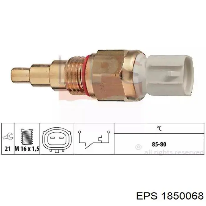 Compre 1850068 EPS Sensor de temperatura do fluido de esfriamento (de ativação de ventilador do radiador)