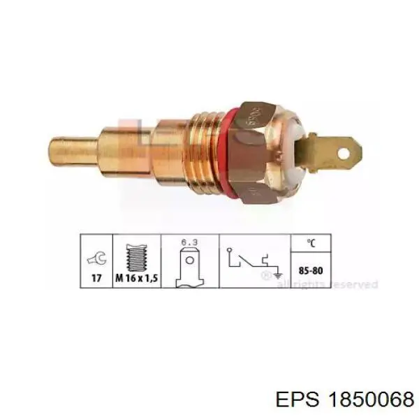 Compre 1850068 EPS Sensor de temperatura do fluido de esfriamento (de ativação de ventilador do radiador)