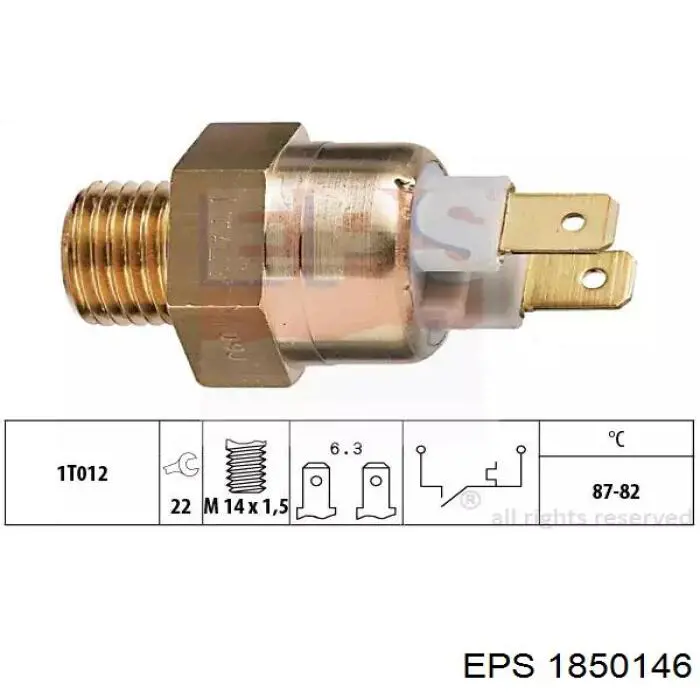 Compre 1850146 EPS Sensor de temperatura do fluido de esfriamento (de ativação de ventilador do radiador)