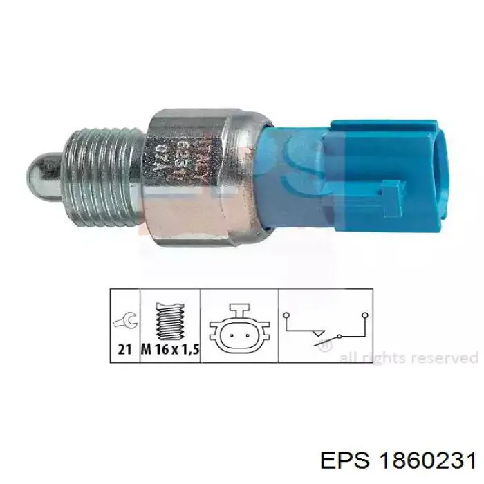 1860231 EPS Sensor de ativação das luzes de marcha à ré
