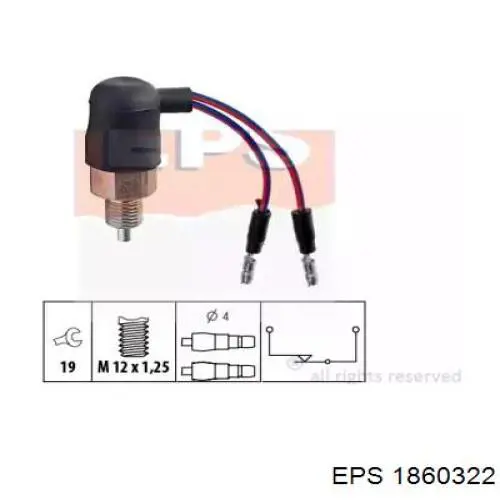 Sensor de ativação das luzes de marcha à ré Hyundai Galloper  JK