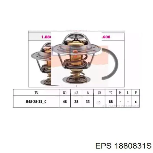 Termostato Hyundai/Kia TH50588G1 preço, a partir de 25,57 USD