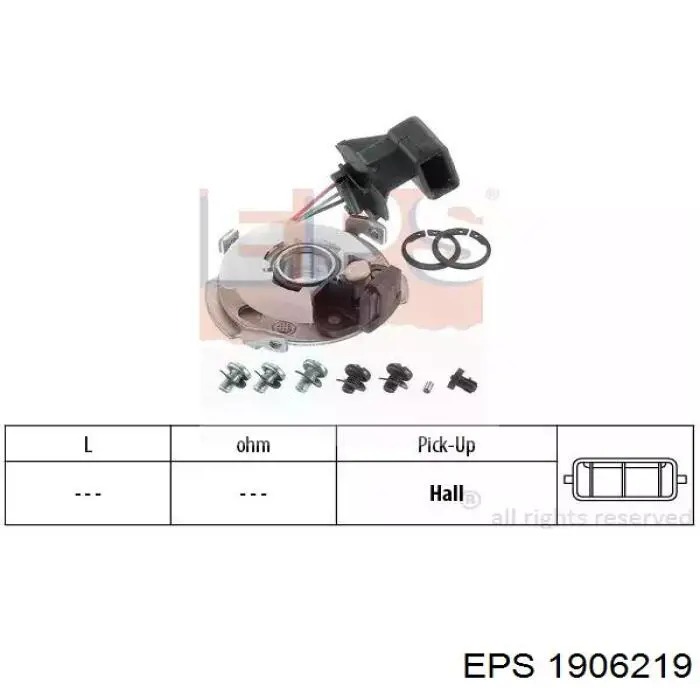 Sensor de efeito Hall EPS 1906219 preço, a partir de 27,33 USD