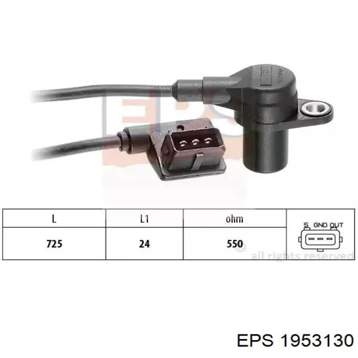 Sensor de posição (de revoluções) de cambota EPS 1953130 preço, a partir de 51,81 USD