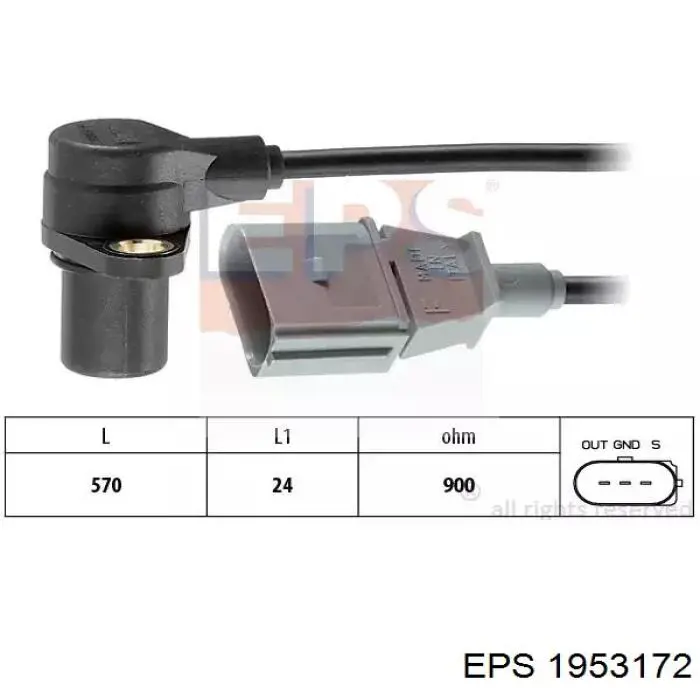Sensor de posição (de revoluções) de cambota EPS 1953172 preço, a partir de 34,25 USD