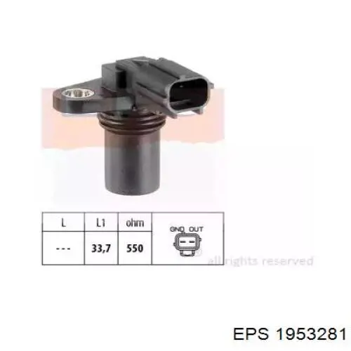 Sensor de posição da árvore distribuidora EPS 1953281 preço, a partir de 26,65 USD
