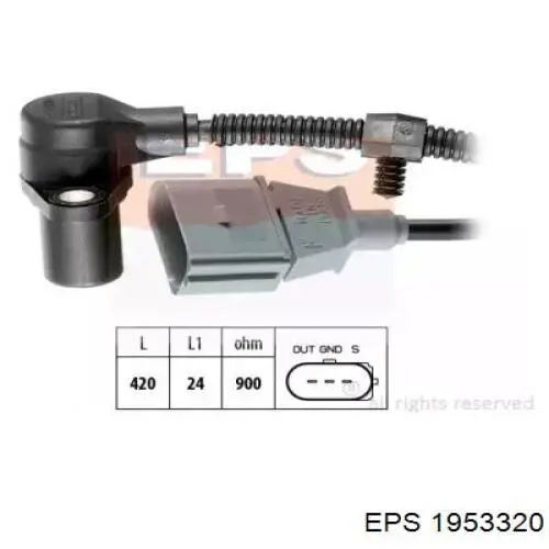 Sensor de posição (de revoluções) de cambota EPS 1953320 preço, a partir de 19,99 USD