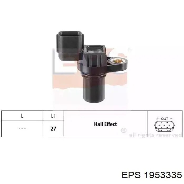 Sensor de posição da árvore distribuidora EPS 1953335 preço, a partir de 44,07 USD