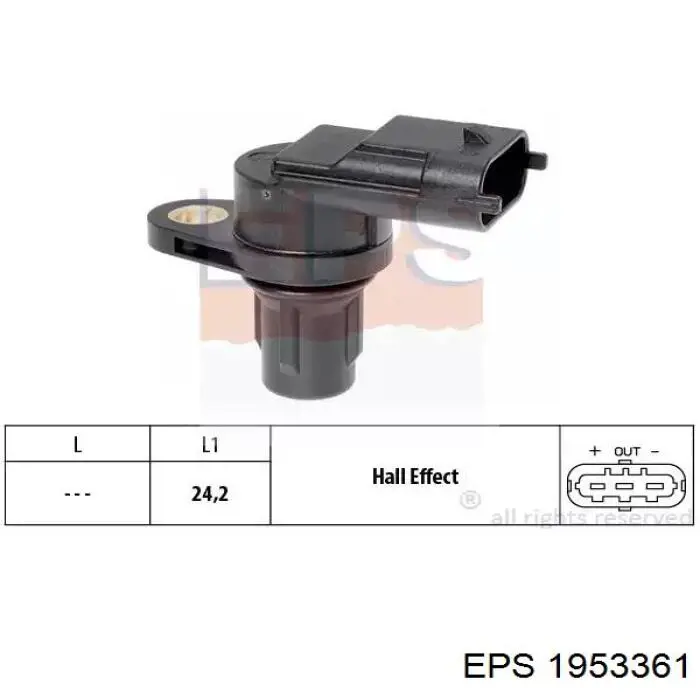 Sensor de posição da árvore distribuidora EPS 1953361 preço, a partir de 28,67 USD