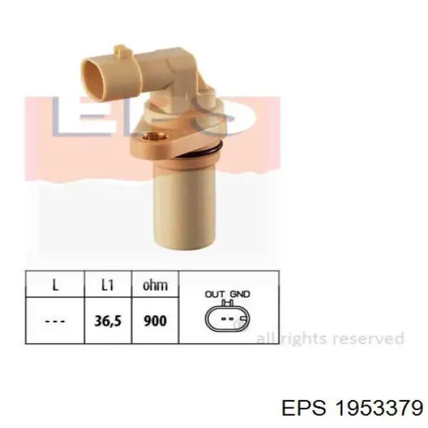 Sensor de posição (de revoluções) de cambota EPS 1953379 preço, a partir de 24,11 USD