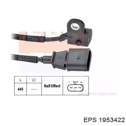1953422 EPS Sensor de posição da árvore distribuidora