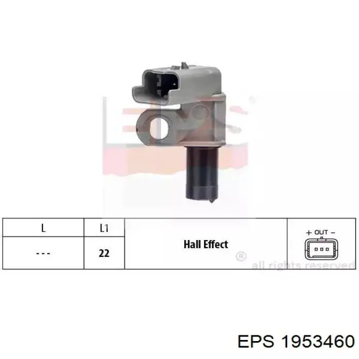 Sensor de posição da árvore distribuidora EPS 1953460 preço, a partir de 32,38 USD