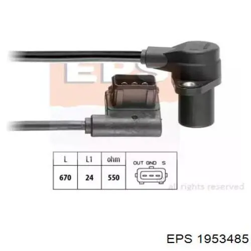 Compre 1953485 EPS Sensor de posição (de revoluções) de cambota