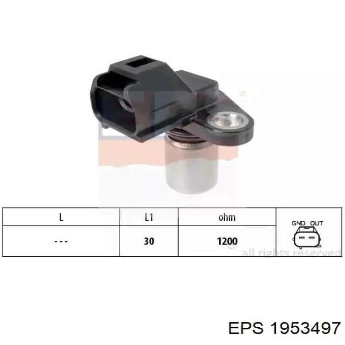 Sensor de posição da árvore distribuidora EPS 1953497 preço, a partir de 29,95 USD
