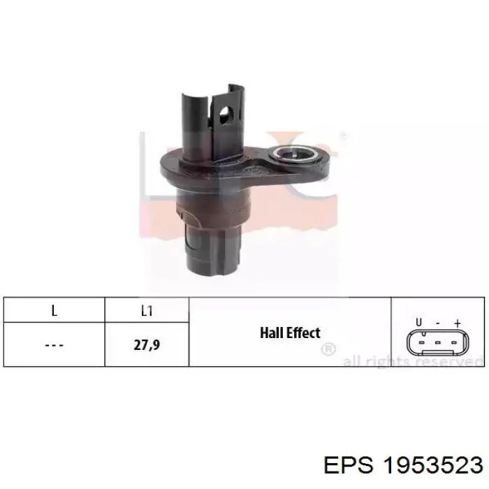 Sensor de posição da árvore distribuidora EPS 1953523 preço, a partir de 36,74 USD