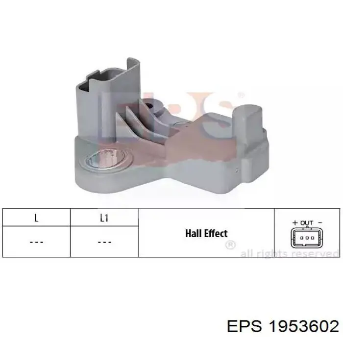 Sensor de posição (de revoluções) de cambota EPS 1953602 preço, a partir de 25,70 USD