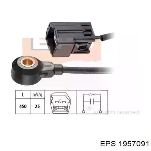 Sensor de detonação EPS 1957091 preço, a partir de 31,36 USD