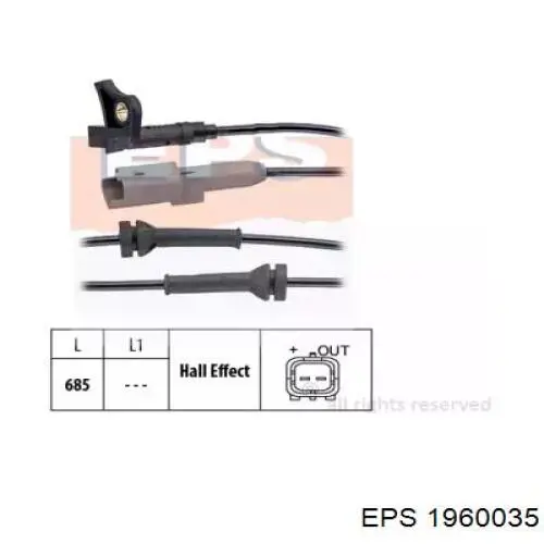 Sensor dianteiro de ABS EPS 1960035 preço, a partir de 34,55 USD