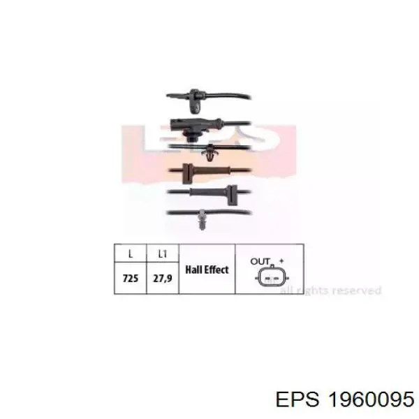1960095 EPS Sensor dianteiro de ABS